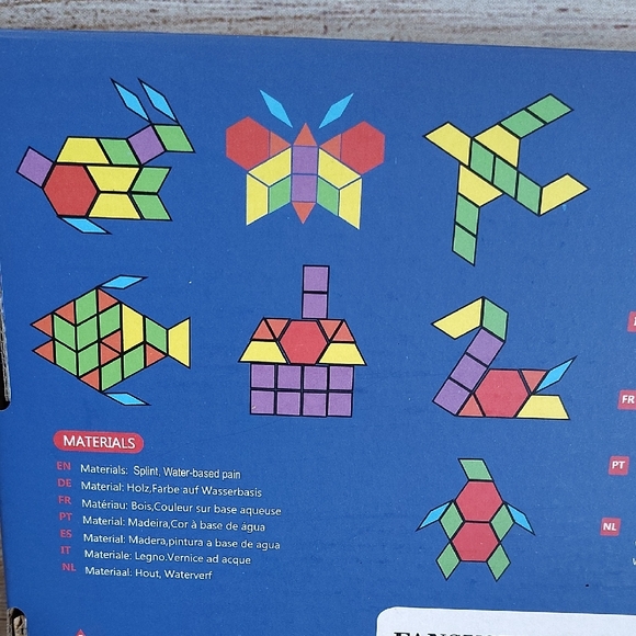 Colorful Geometric Pattern Blocks - Picture 4 of 16